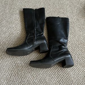 Tall black boots